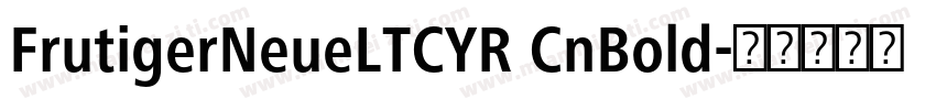 FrutigerNeueLTCYR CnBold字体转换